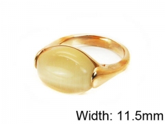 HY Stainless Steel 316L Lady Gemstone Rings-HY17R0074HKS