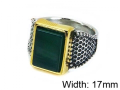 HY Stainless Steel 316L Men Gemstone Rings-HY17R0150HJZ