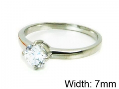 HY Stainless Steel 316L Lady Big-Crystal Rings-HY30R0546NC