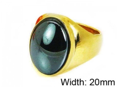 HY Stainless Steel 316L Men Gemstone Rings-HY17R0131HJS