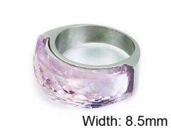 HY Stainless Steel 316L Lady Gemstone Rings-HY17R0184HMR