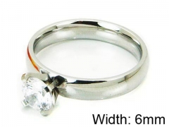 HY Stainless Steel 316L Lady Big-Crystal Rings-HY05R0202NF