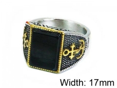 HY Stainless Steel 316L Men Gemstone Rings-HY17R0156HJW