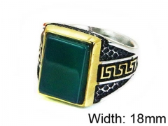 HY Stainless Steel 316L Men Gemstone Rings-HY17R0139HJX