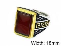 HY Stainless Steel 316L Men Gemstone Rings-HY17R0140HJC