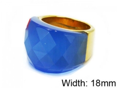 HY Stainless Steel 316L Lady Gemstone Rings-HY17R0040HOR