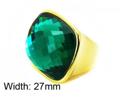 HY Stainless Steel 316L Lady Gemstone Rings-HY15R1284HOW