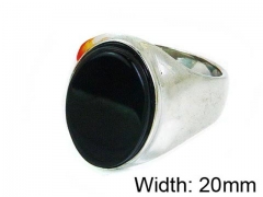 HY Stainless Steel 316L Men Gemstone Rings-HY17R0108HID