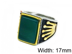 HY Stainless Steel 316L Men Gemstone Rings-HY17R0155HJQ