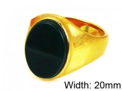 HY Stainless Steel 316L Men Gemstone Rings-HY17R0126HJZ