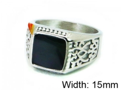 HY Stainless Steel 316L Men Gemstone Rings-HY45R0268OE