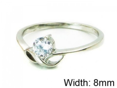 HY Stainless Steel 316L Lady Big-Crystal Rings-HY30R0547MF