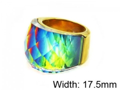 HY Stainless Steel 316L Lady Big-Crystal Rings-HY17R0050IHV