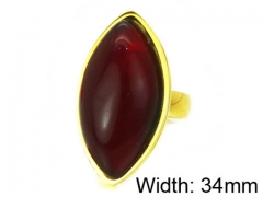 HY Stainless Steel 316L Lady Gemstone Rings-HY17R0007HKG