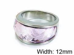 HY Stainless Steel 316L Lady Gemstone Rings-HY17R0189HNU