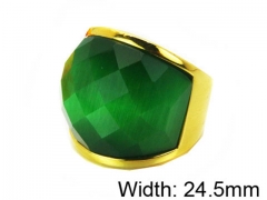 HY Stainless Steel 316L Lady Gemstone Rings-HY17R0018HPC