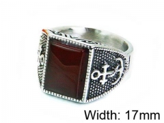 HY Stainless Steel 316L Men Gemstone Rings-HY17R0116HIQ