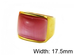 HY Stainless Steel 316L Lady Gemstone Rings-HY17R0064HLV