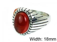 HY Stainless Steel 316L Men Gemstone Rings-HY17R0104HIY