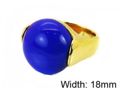 HY Stainless Steel 316L Lady Gemstone Rings-HY17R0213HKW