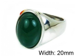 HY Stainless Steel 316L Men Gemstone Rings-HY17R0105HIU