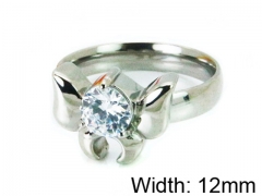 HY Stainless Steel 316L Lady Big-Crystal Rings-HY30R0603LR