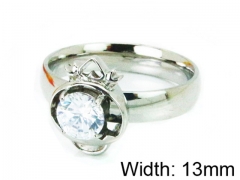 HY Stainless Steel 316L Lady Big-Crystal Rings-HY30R0630LT