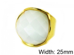 HY Stainless Steel 316L Lady Gemstone Rings-HY17R0027HOR