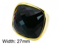 HY Stainless Steel 316L Lady Gemstone Rings-HY15R0932HOA