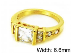 HY Stainless Steel 316L Lady Big-Crystal Rings-HY05R0175HLY