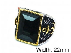 HY Stainless Steel 316L Men Gemstone Rings-HY17R0158HJU