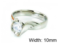 HY Stainless Steel 316L Lady Big-Crystal Rings-HY30R0631LQ