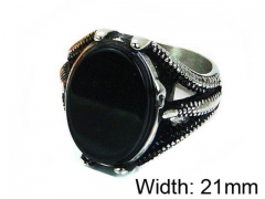 HY Stainless Steel 316L Men Gemstone Rings-HY17R0119HIG