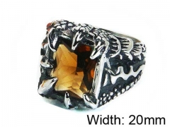 HY Stainless Steel 316L Men Gemstone Rings-HY17R0100HIW