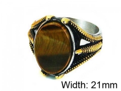 HY Stainless Steel 316L Men Gemstone Rings-HY17R0168HJF