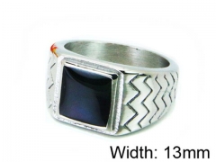 HY Stainless Steel 316L Men Gemstone Rings-HY45R0270OY