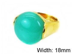 HY Stainless Steel 316L Lady Gemstone Rings-HY17R0215HKE