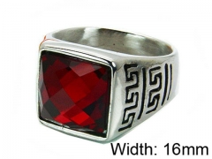 HY Stainless Steel 316L Men Gemstone Rings-HY15R1084HIQ