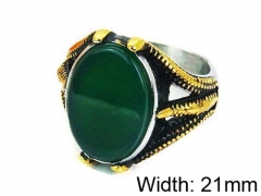 HY Stainless Steel 316L Men Gemstone Rings-HY17R0170HJV