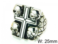 HY Stainless Steel 316L Man Skull Rings-HY22R0905H2G