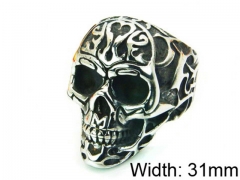 HY Stainless Steel 316L Man Skull Rings-HY22R0662HIY