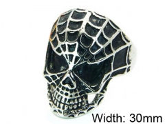 HY Stainless Steel 316L Man Skull Rings-HY22R0956HIZ