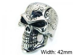 HY Stainless Steel 316L Man Skull Rings-HY22R0952HJW