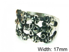 HY Stainless Steel 316L Man Skull Rings-HY22R0728HIQ