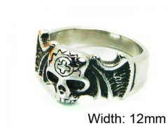 HY Stainless Steel 316L Man Skull Rings-HY22R1267HEE