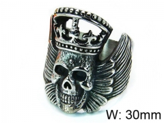 HY Stainless Steel 316L Man Skull Rings-HY22R0065HIE