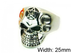 HY Stainless Steel 316L Man Skull Rings-HY22R1290HHF