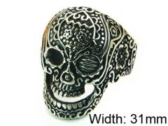 HY Stainless Steel 316L Man Skull Rings-HY22R0704H2V