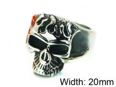 HY Stainless Steel 316L Man Skull Rings-HY22R1099HIW