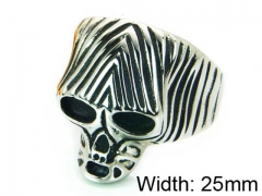 HY Stainless Steel 316L Man Skull Rings-HY22R0915HIB